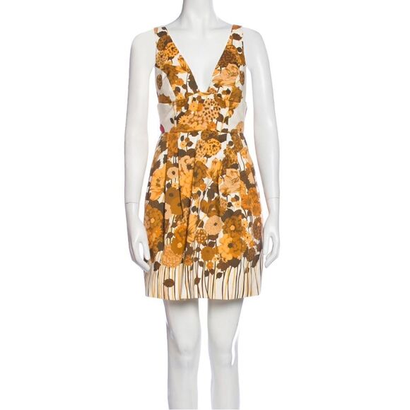 NOVIS Silk Mini Dress Size 4 - Picture 4 of 8